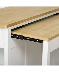 Streamdale 47" Extendable Kitchen Island with Storage, Power Outlet