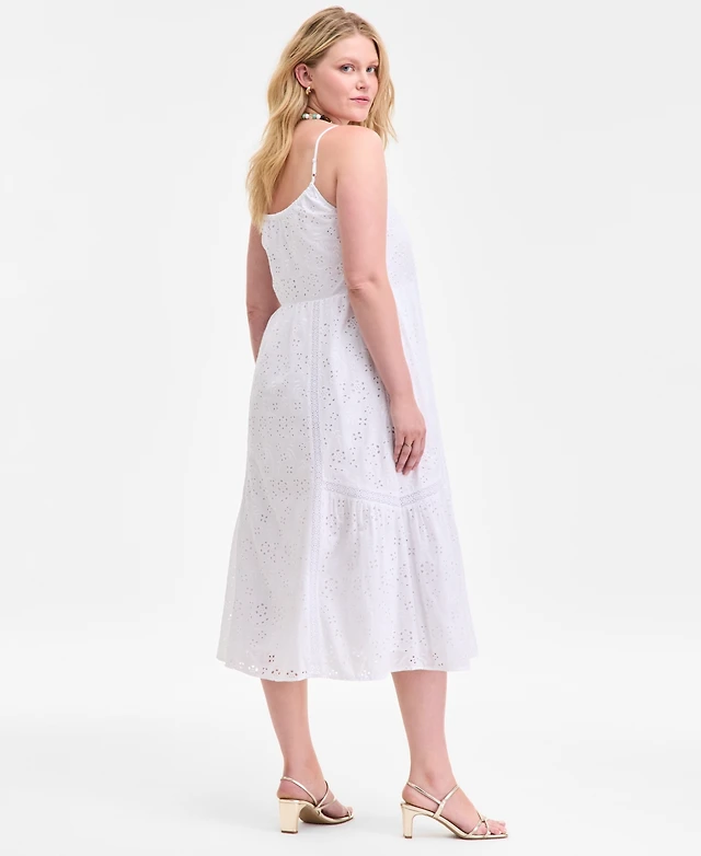 white midi dress macys White Maxi Dress