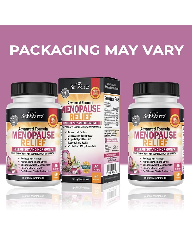 Women's Hormone Balance Capsules, Menopause Relief, Bioschwartz, 60ct