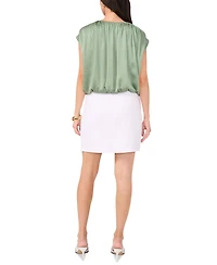 Vince Camuto Women's Shirred Sleeveless Bubble Top