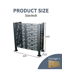 Streamdale 42 Ft Air Conditioner Fence for Outdoor Units,Metal Privacy Fence Cover, Perfect to Conceal Air Conditioning Units