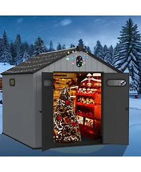 Streamdale 8' x 10' Plastic Tool Room Ultimate Outdoor Storage Solution for Gardens and More