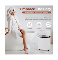 SereneLife Towel Warmer, 20L, Adjustable Timer, Auto Shut-Off, Black