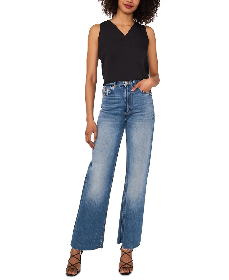 Vince Camuto Women's V-Neck Crossover Sleeveless Top