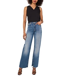 Vince Camuto Women's V-Neck Crossover Sleeveless Top