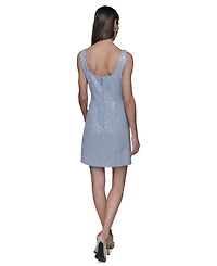Karl Lagerfeld Paris Women's Sequinned Tweed Sheath Dress