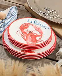 Certified International Beach House Lobster Melamine 12-Pc. Dinnerware Set, Service For 4