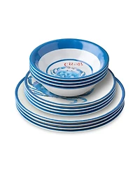 Certified International Beach House Crab Melamine 12-Pc. Dinnerware Set, Service For 4