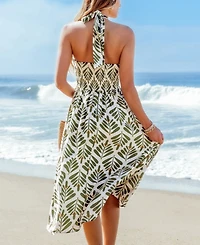Cupshe Women's Forest Glow Tropical Maxi Beach Dress