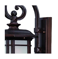 Frosted Linen Glass Lantern Wall Light for Entryway Hallway or Patio
