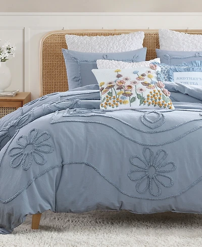 Chf Retro Scroll 3-Pc. Duvet Cover Set