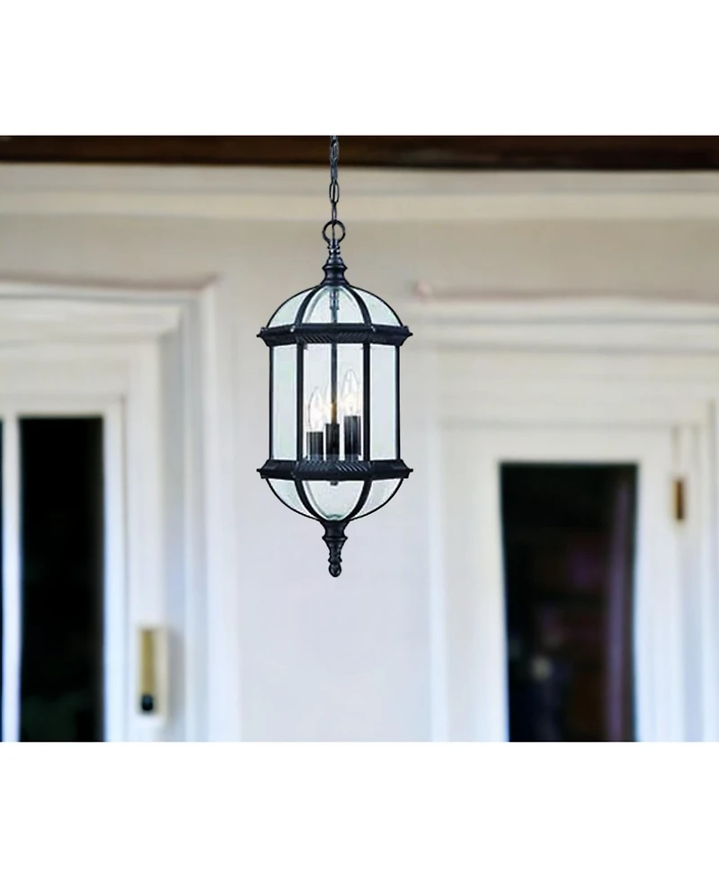 Three-Light Eastern Lantern Hanging Light – Elegant Pendant for Any Space