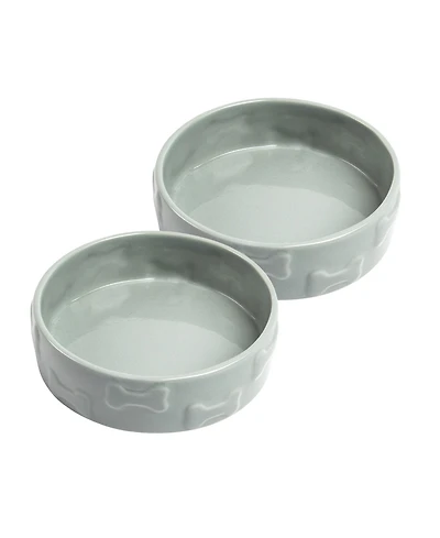 Park Life Designs Set of two Manor Collection ceramic pet bowls
