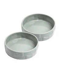 Park Life Designs Set of two Manor Collection ceramic pet bowls