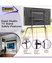 ProMounts Premium Easel Tv Stand Mount for 42"-84" TVs and Holds Up to 99 Lbs