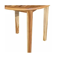 Outdoor Rounded Dining Table – Solid Wood Construction for Garden & Patio