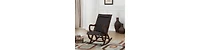 Rocking Chair with Faux Leather Upholstery – Cozy Living Room Chair