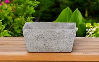 Cement Rectangular Planter with Speckle Glaze – Versatile Pot for Home & Garden