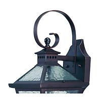 Hammered Glass Wall Light Fixture for Bathroom and Hallway Lighting