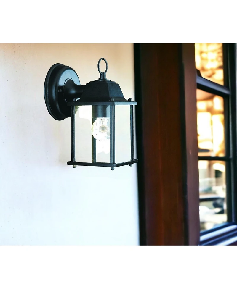 Hanging Glass Lantern Wall Light for Porch and Entryway Decor