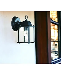 Hanging Glass Lantern Wall Light for Porch and Entryway Decor