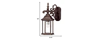 Domed Hanging Glass Lantern Wall Light for Entryway Patio or Hallway