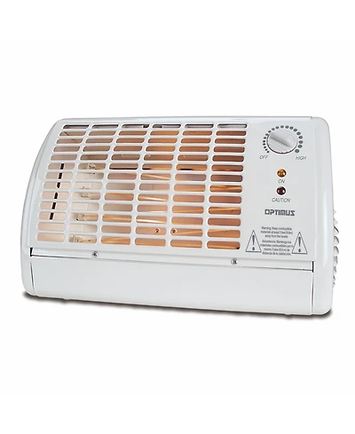 Optimus Portable Fan Forced Radiant Heater with Thermostat