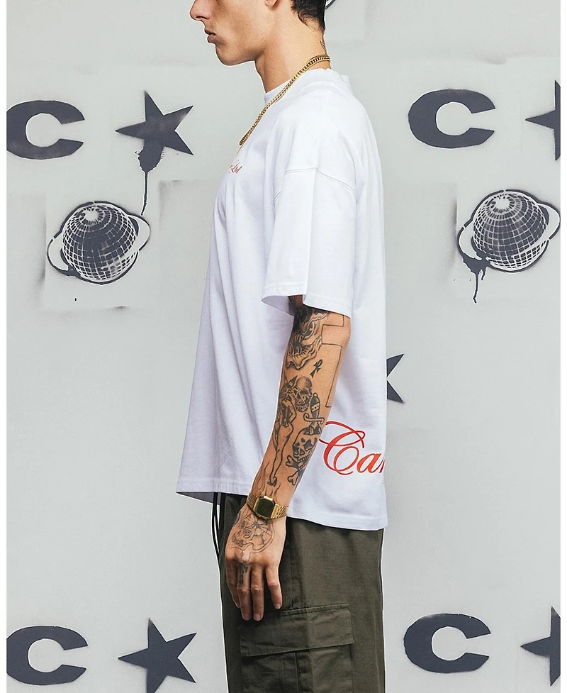 Carre Men's Side Script Oversized T-Shirt