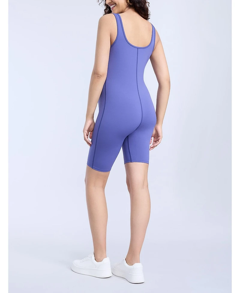 Women's Sleeveless Active Short Maternity Unitard - Motherhood Maternity