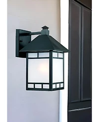 Frosted Glass Lantern Wall Light – Stylish Fixture for Garden & Yard