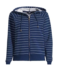 Lands' End Women's Serious Sweats Relaxed Long Sleeve Full Zip Hoodie Sweatshirt