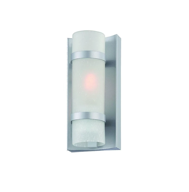 Bronze and White Glass Wall Sconce