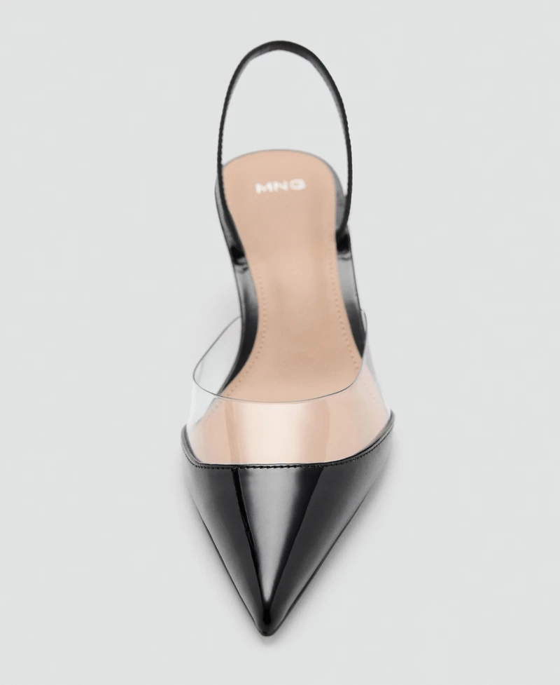 Mango Women's Vinyl Panel Heeled Shoes