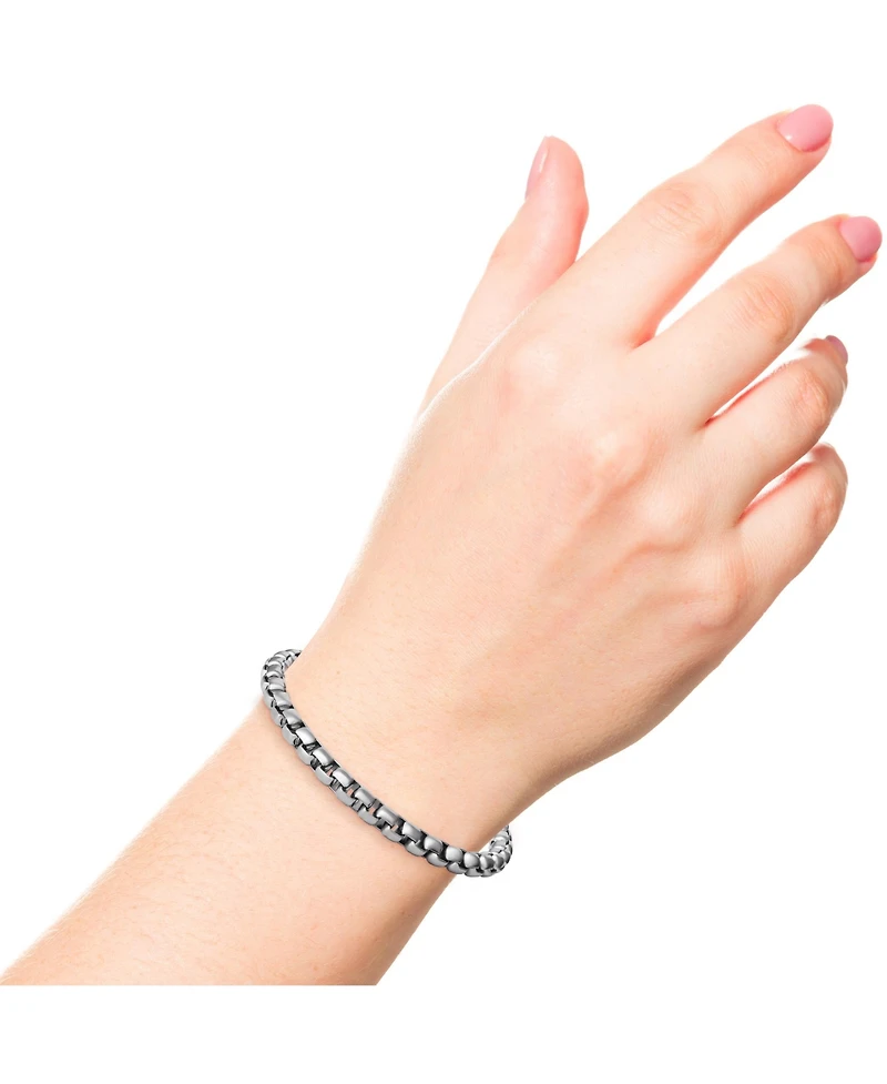 Lucky Brand Men's Silver-Tone Box Chain Bracelet