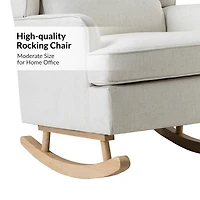 Adrian modern rocking chair with solid wood legs