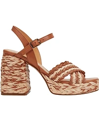 Marc Fisher Ltd Women's Juliey Woven Block Heel Platform Sandals