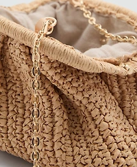 Mango Women's Natural Fiber Clutch Bag