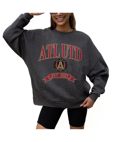 Gameday Couture Women's Charcoal Atlanta United Fc Seal The Deal Pullover Sweatshirt