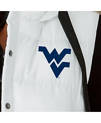 Gameday Couture Women's White West Virginia Mountaineers Hooded Full-Snap Puffer Vest