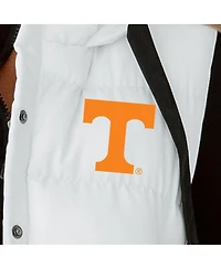Gameday Couture Women's White Tennessee Volunteers Hooded Full-Snap Puffer Vest