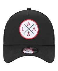 New Era Men's Black Los Angeles Angels 9FORTY A-Frame Adjustable Hat