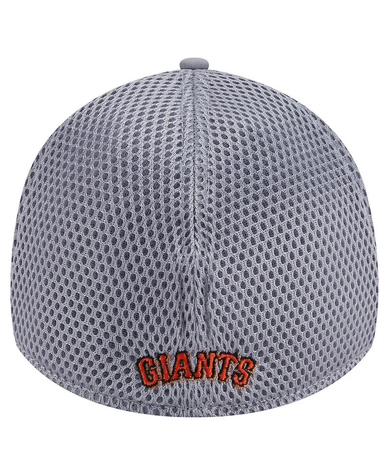 New Era Men's Gray San Francisco Giants Linear 39THIRTY Flex-Fit Hat