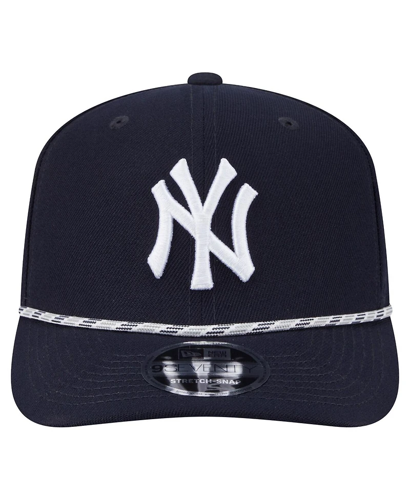 New Era Men's Navy New York Yankees Multi-Rope 9SEVENTY Stretch-Snap Hat