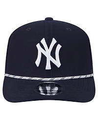 New Era Men's Navy New York Yankees Multi-Rope 9SEVENTY Stretch-Snap Hat