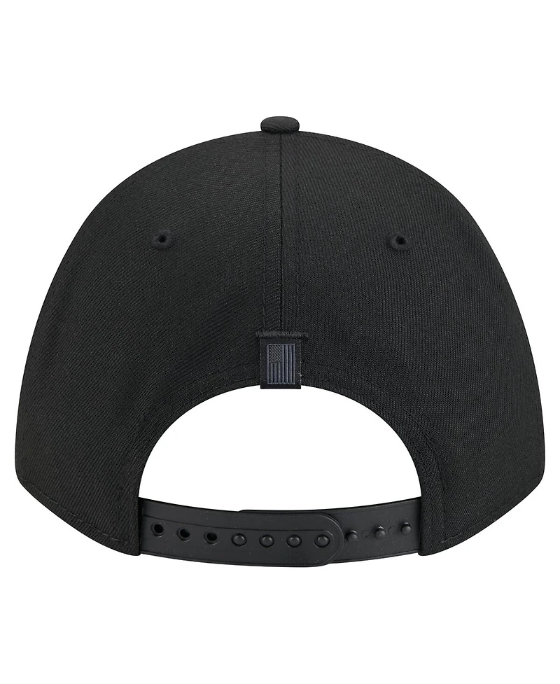 New Era Men's Black Vegas Golden Knights Game Day Stealth Flag 9FORTY A-Frame Adjustable Hat