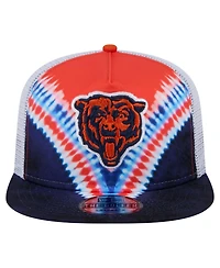 New Era Men's Orange/Navy Chicago Bears Throwback Dye Golfer Snapback Hat