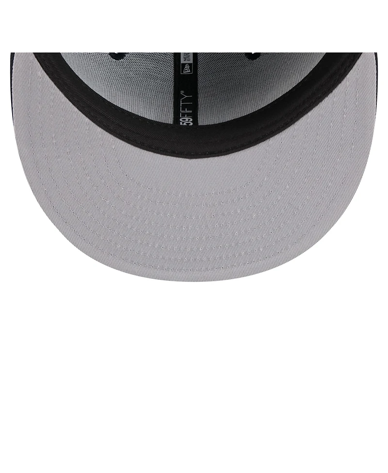 New Era Men's Navy Boston Red Sox Overlap 59FIFTY Fitted Hat