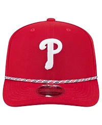 New Era Men's Red Philadelphia Phillies Multi-Rope 9SEVENTY Stretch-Snap Hat