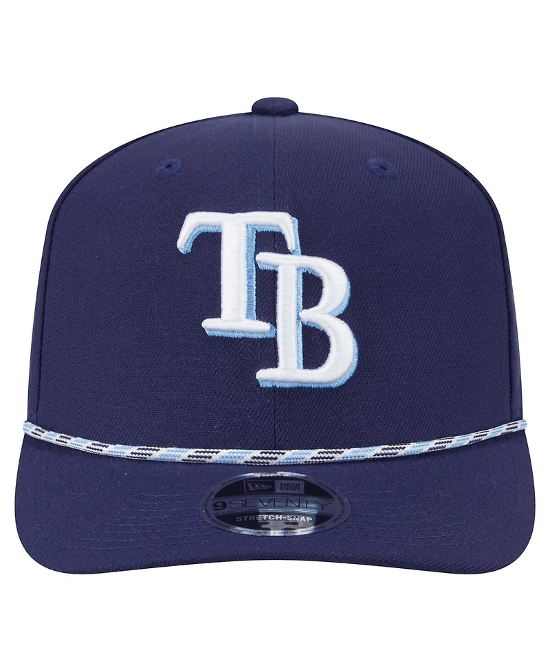 New Era Men's Navy Tampa Bay Rays Multi-Rope 9SEVENTY Stretch-Snap Hat