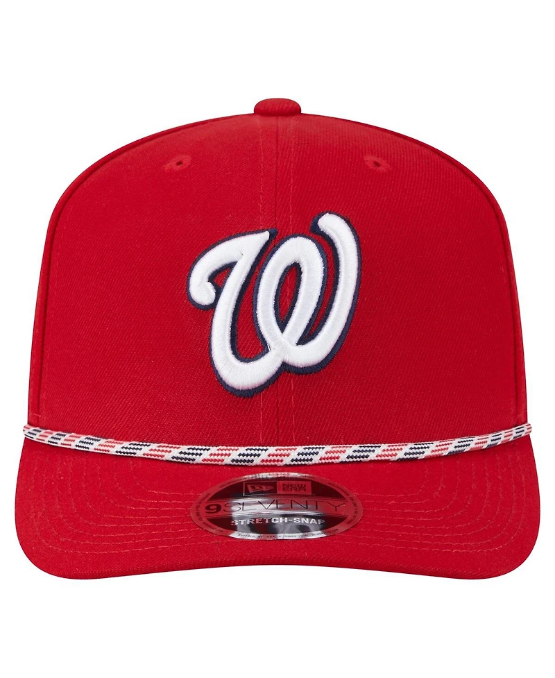 New Era Men's Red Washington Nationals Multi-Rope 9SEVENTY Stretch-Snap Hat